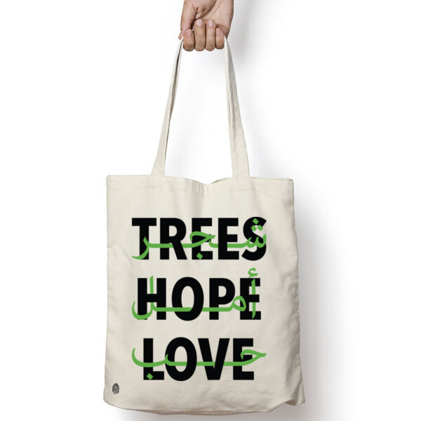 Trees. Love. Hope Tote Bag Thumbnail